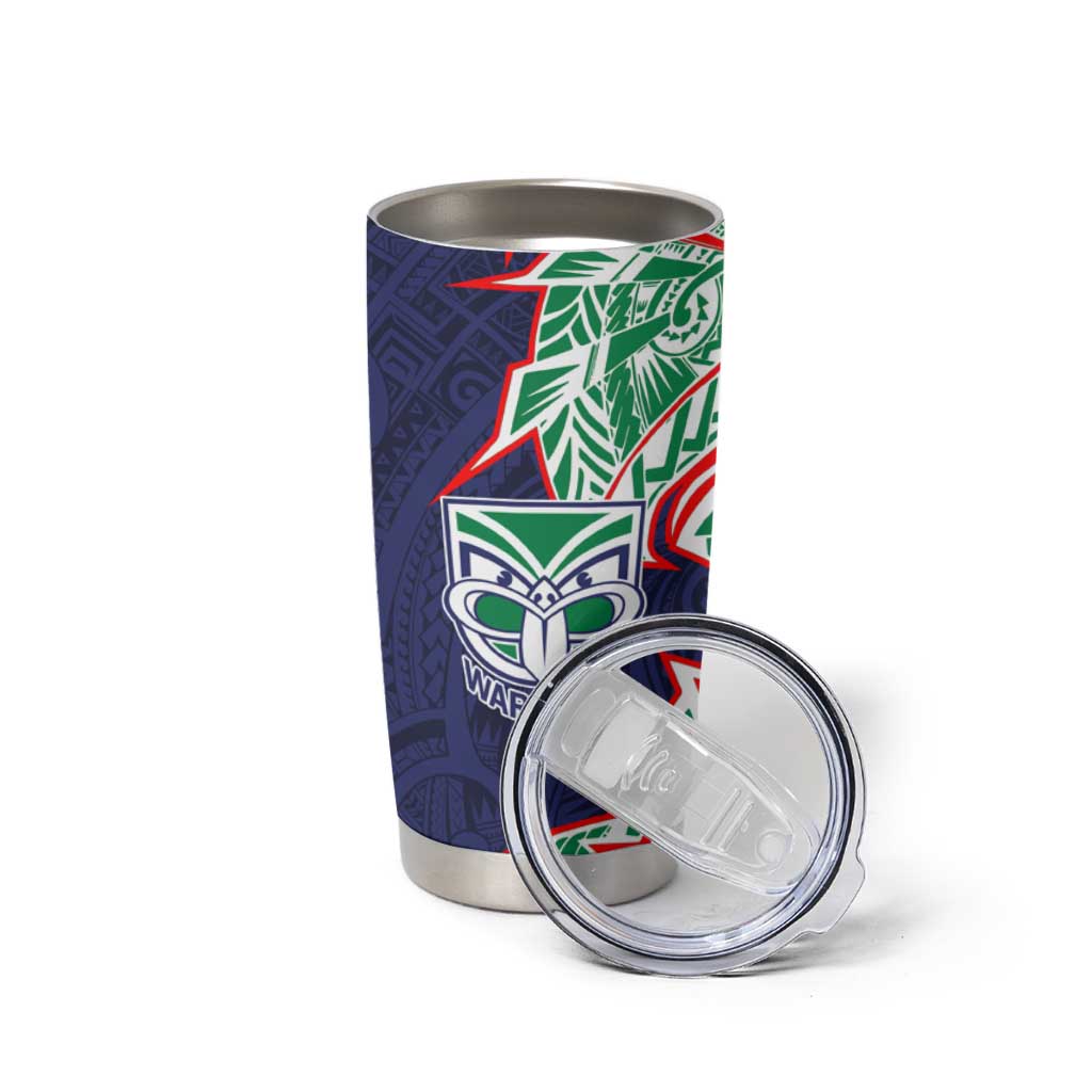 New Zealand Warriors Tumbler Cup Polynesian Tribal Tattoo Pacific Sport Art