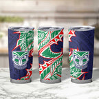 New Zealand Warriors Tumbler Cup Polynesian Tribal Tattoo Pacific Sport Art
