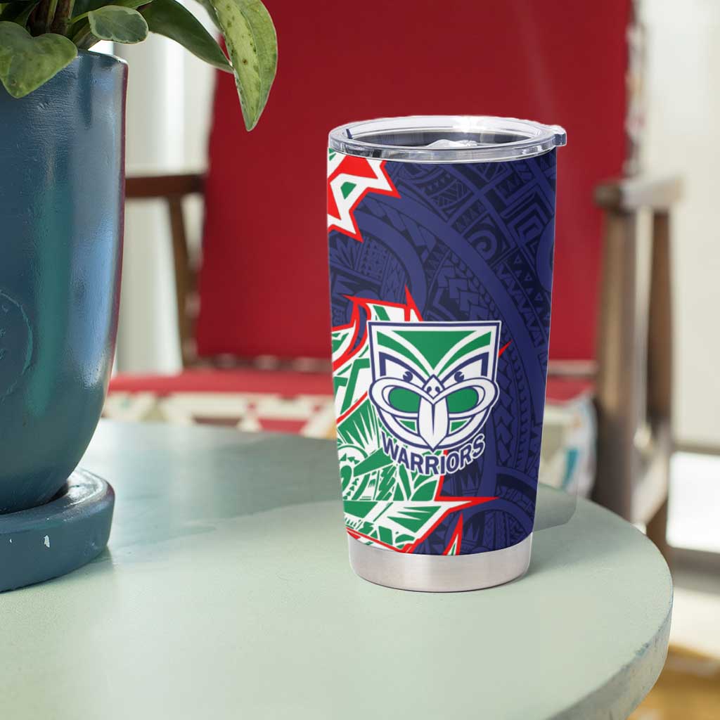 New Zealand Warriors Tumbler Cup Polynesian Tribal Tattoo Pacific Sport Art