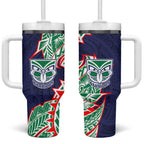 New Zealand Warriors Tumbler With Handle Polynesian Tribal Tattoo Pacific Sport Art