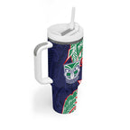 New Zealand Warriors Tumbler With Handle Polynesian Tribal Tattoo Pacific Sport Art