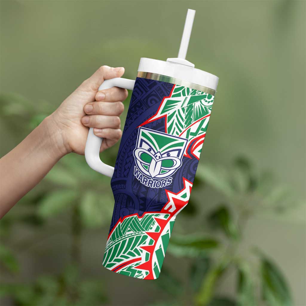 New Zealand Warriors Tumbler With Handle Polynesian Tribal Tattoo Pacific Sport Art