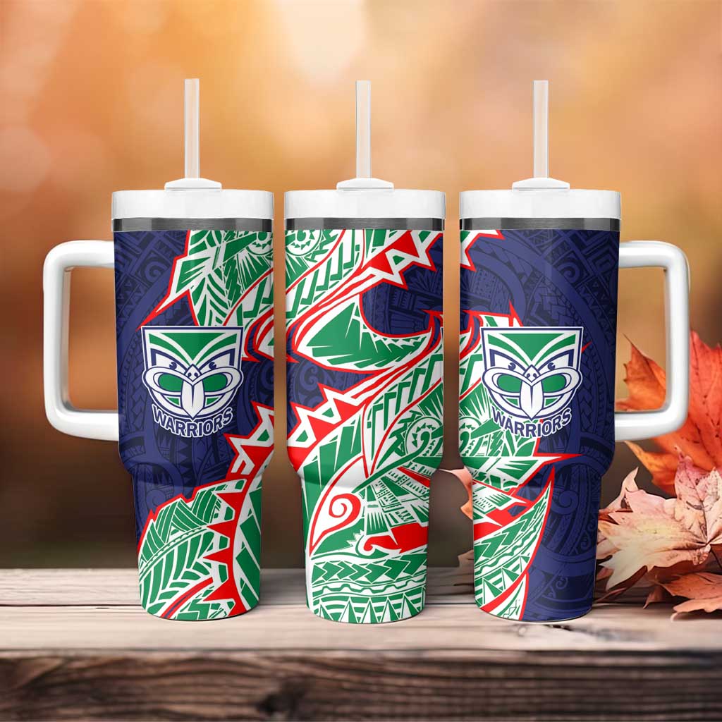 New Zealand Warriors Tumbler With Handle Polynesian Tribal Tattoo Pacific Sport Art
