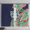 New Zealand Warriors Window Curtain Polynesian Tribal Tattoo Pacific Sport Art