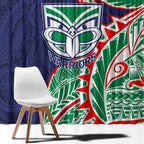 New Zealand Warriors Window Curtain Polynesian Tribal Tattoo Pacific Sport Art