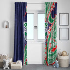 New Zealand Warriors Window Curtain Polynesian Tribal Tattoo Pacific Sport Art