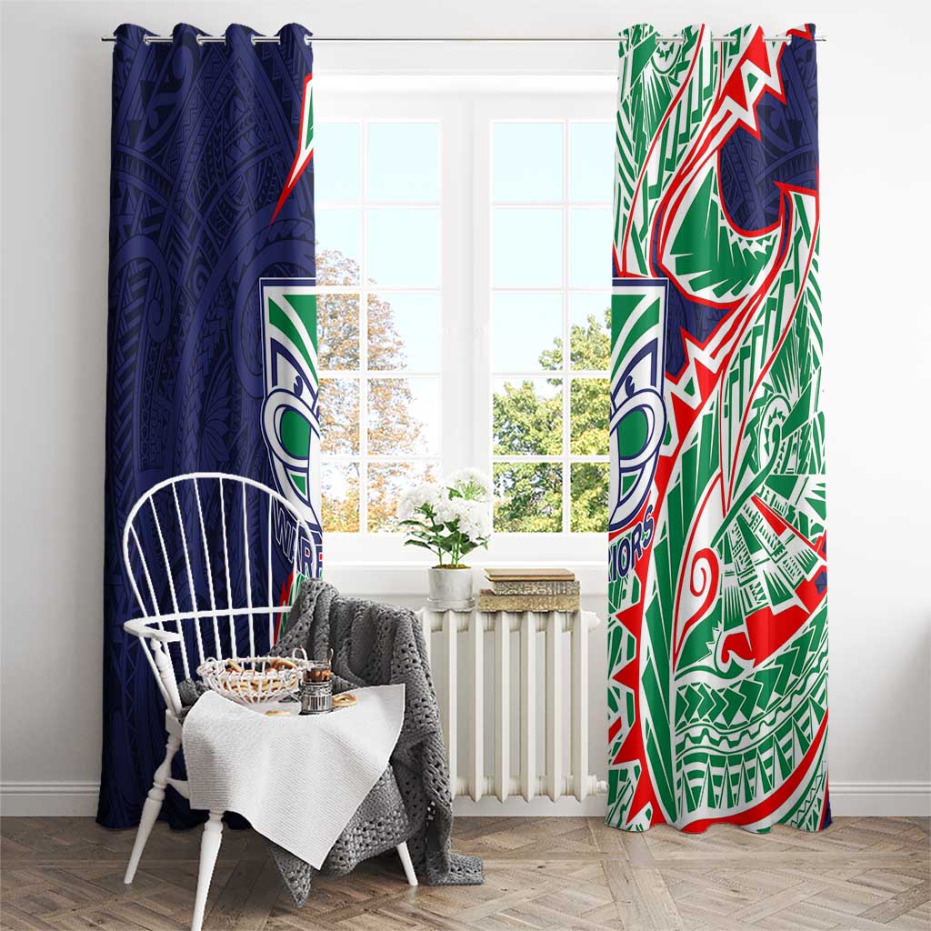 New Zealand Warriors Window Curtain Polynesian Tribal Tattoo Pacific Sport Art