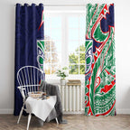 New Zealand Warriors Window Curtain Polynesian Tribal Tattoo Pacific Sport Art