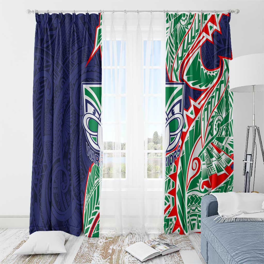 New Zealand Warriors Window Curtain Polynesian Tribal Tattoo Pacific Sport Art
