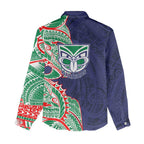 New Zealand Warriors Women Casual Shirt Polynesian Tribal Tattoo Pacific Sport Art