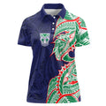 New Zealand Warriors Women Polo Shirt Polynesian Tribal Tattoo Pacific Sport Art