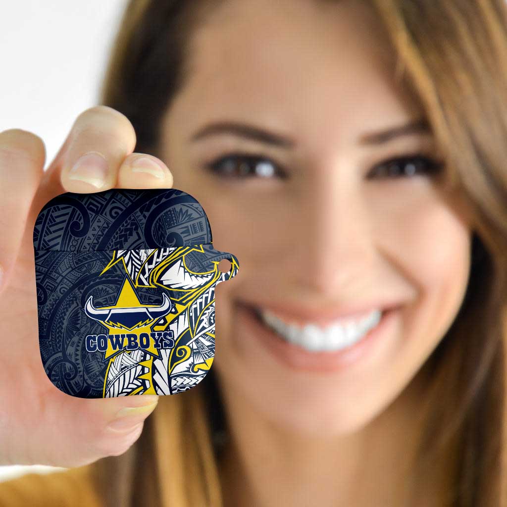 North Queensland Cowboys AirPods Case Polynesian Tribal Tattoo Pacific Sport Art