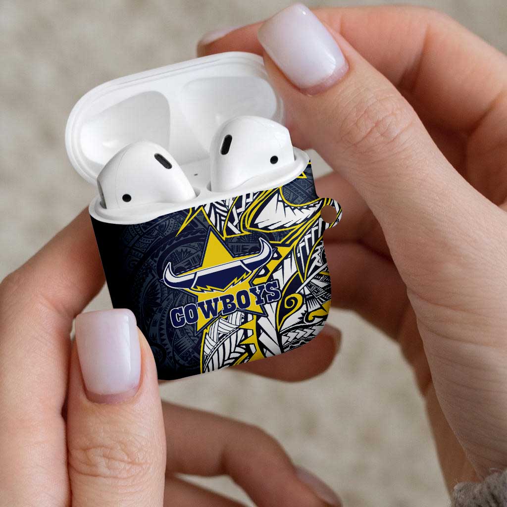 North Queensland Cowboys AirPods Case Polynesian Tribal Tattoo Pacific Sport Art