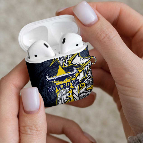 North Queensland Cowboys AirPods Case Polynesian Tribal Tattoo Pacific Sport Art