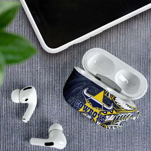 North Queensland Cowboys AirPods Case Polynesian Tribal Tattoo Pacific Sport Art