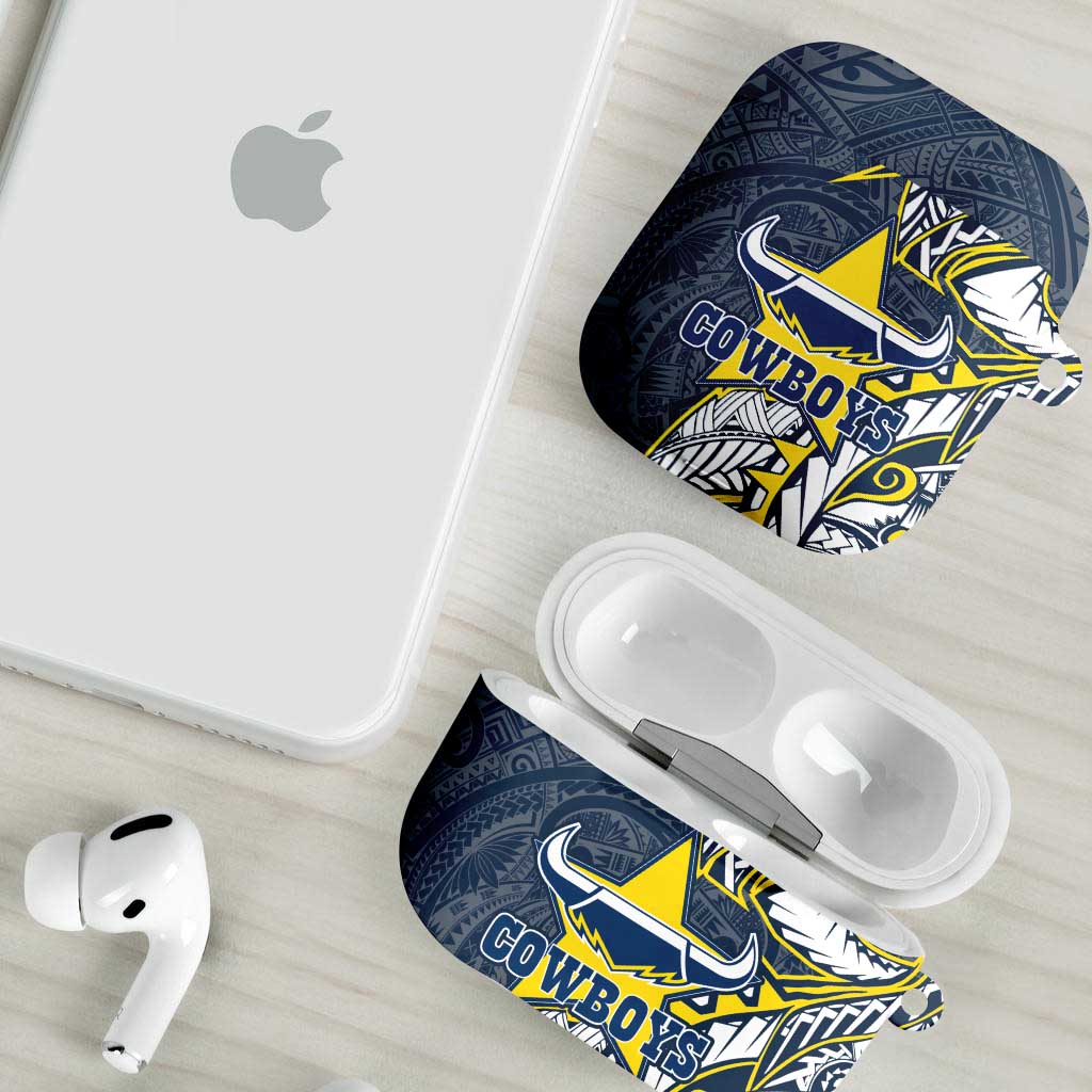 North Queensland Cowboys AirPods Case Polynesian Tribal Tattoo Pacific Sport Art