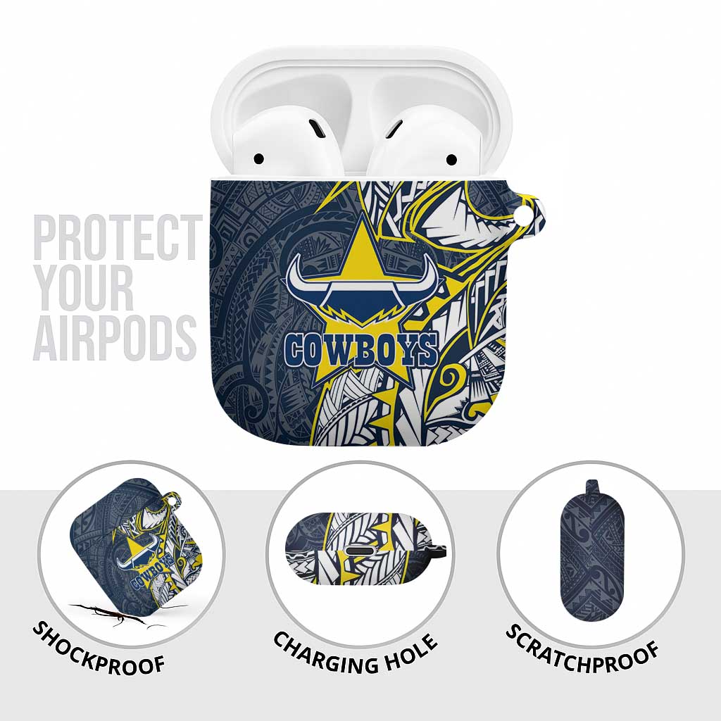 North Queensland Cowboys AirPods Case Polynesian Tribal Tattoo Pacific Sport Art