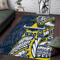 North Queensland Cowboys Area Rug Polynesian Tribal Tattoo Pacific Sport Art