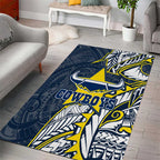 North Queensland Cowboys Area Rug Polynesian Tribal Tattoo Pacific Sport Art