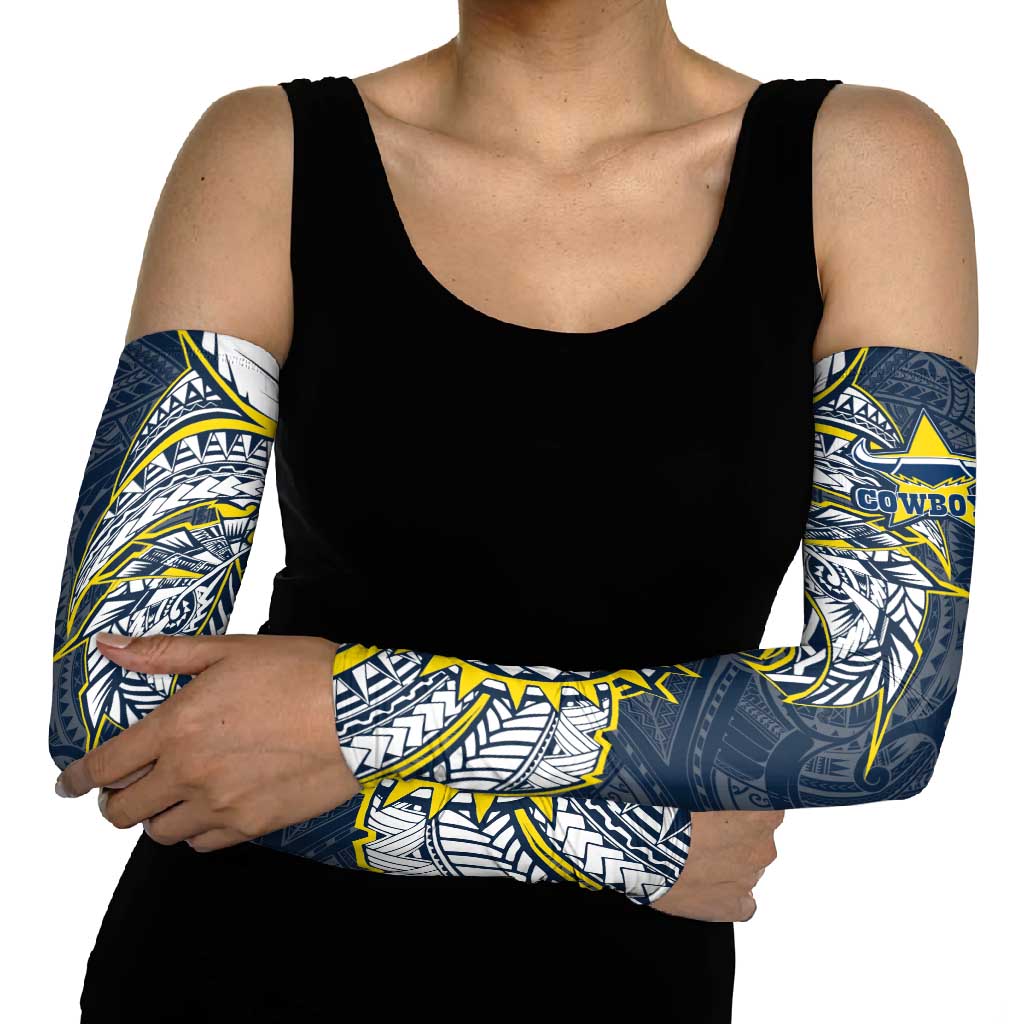 North Queensland Cowboys Arm Sleeves Polynesian Tribal Tattoo Pacific Sport Art