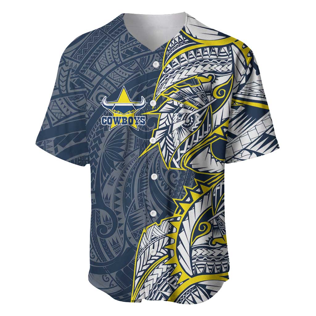North Queensland Cowboys Baseball Jersey Polynesian Tribal Tattoo Pacific Sport Art