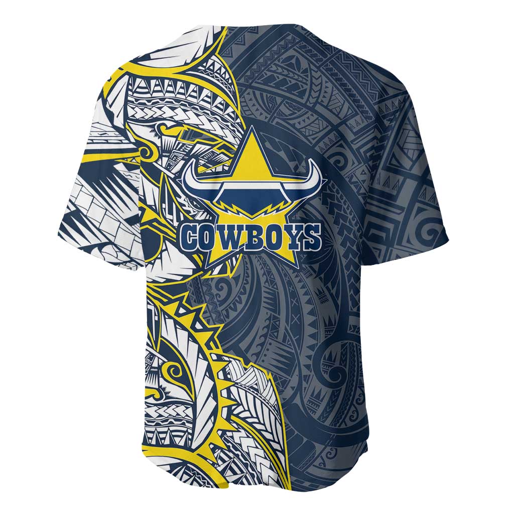 North Queensland Cowboys Baseball Jersey Polynesian Tribal Tattoo Pacific Sport Art