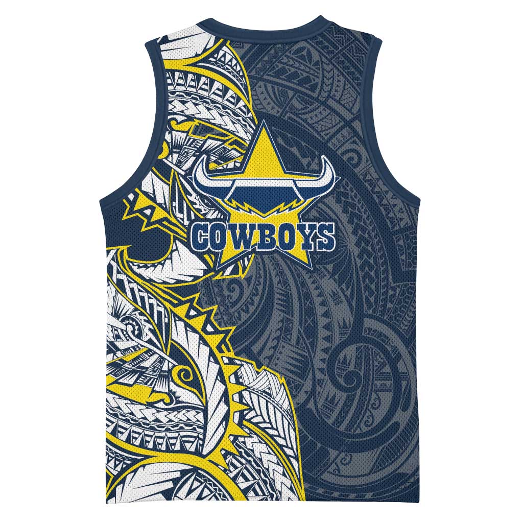North Queensland Cowboys Basketball Jersey Polynesian Tribal Tattoo Pacific Sport Art