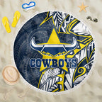 North Queensland Cowboys Beach Blanket Polynesian Tribal Tattoo Pacific Sport Art