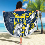 North Queensland Cowboys Beach Blanket Polynesian Tribal Tattoo Pacific Sport Art