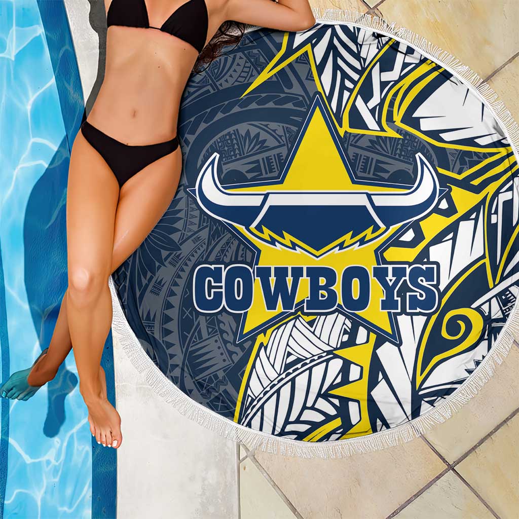 North Queensland Cowboys Beach Blanket Polynesian Tribal Tattoo Pacific Sport Art