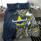 North Queensland Cowboys Bedding Set Polynesian Tribal Tattoo Pacific Sport Art