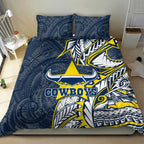 North Queensland Cowboys Bedding Set Polynesian Tribal Tattoo Pacific Sport Art