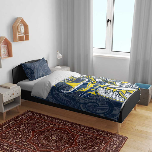 North Queensland Cowboys Bedding Set Polynesian Tribal Tattoo Pacific Sport Art