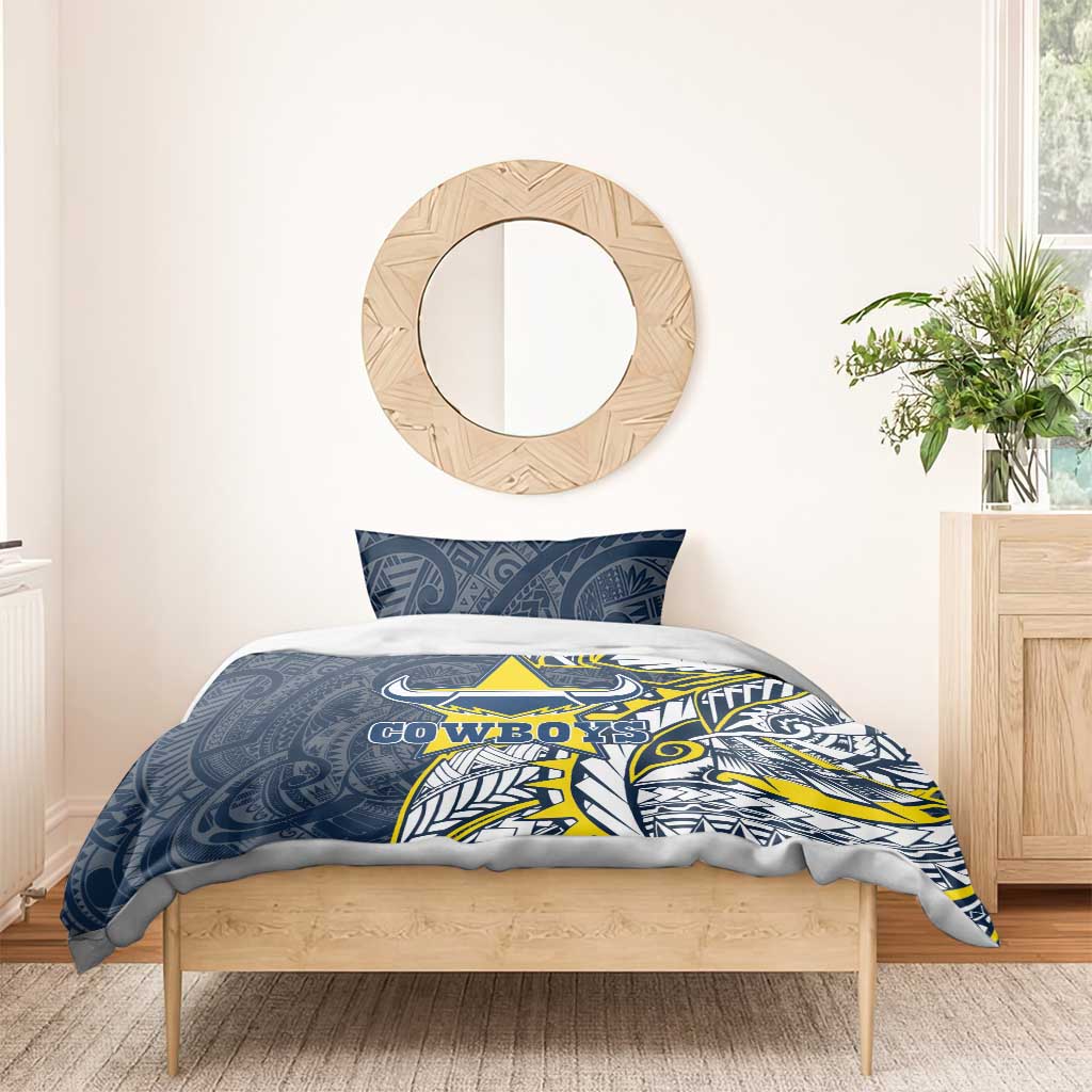 North Queensland Cowboys Bedding Set Polynesian Tribal Tattoo Pacific Sport Art