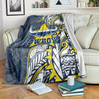 North Queensland Cowboys Blanket Polynesian Tribal Tattoo Pacific Sport Art
