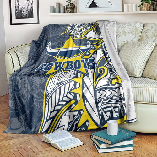 North Queensland Cowboys Blanket Polynesian Tribal Tattoo Pacific Sport Art