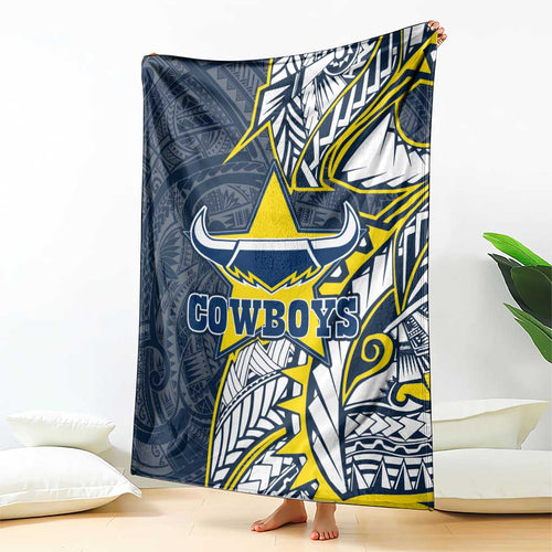 North Queensland Cowboys Blanket Polynesian Tribal Tattoo Pacific Sport Art