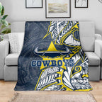 North Queensland Cowboys Blanket Polynesian Tribal Tattoo Pacific Sport Art