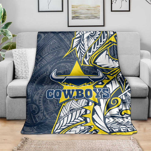 North Queensland Cowboys Blanket Polynesian Tribal Tattoo Pacific Sport Art