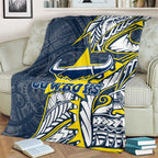North Queensland Cowboys Blanket Polynesian Tribal Tattoo Pacific Sport Art