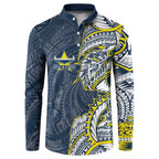 North Queensland Cowboys Button Sweatshirt Polynesian Tribal Tattoo Pacific Sport Art