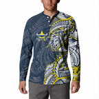 North Queensland Cowboys Button Sweatshirt Polynesian Tribal Tattoo Pacific Sport Art