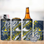 North Queensland Cowboys 4 in 1 Can Cooler Tumbler Polynesian Tribal Tattoo Pacific Sport Art