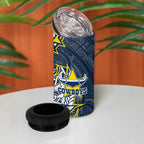 North Queensland Cowboys 4 in 1 Can Cooler Tumbler Polynesian Tribal Tattoo Pacific Sport Art