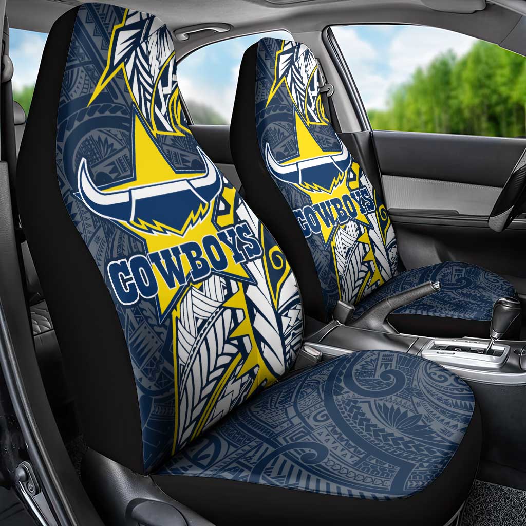 North Queensland Cowboys Car Seat Cover Polynesian Tribal Tattoo Pacific Sport Art