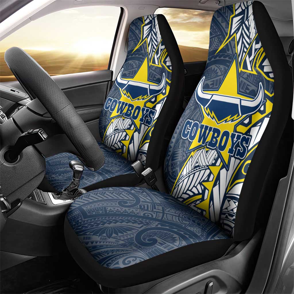 North Queensland Cowboys Car Seat Cover Polynesian Tribal Tattoo Pacific Sport Art