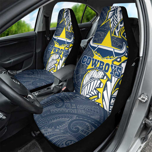 North Queensland Cowboys Car Seat Cover Polynesian Tribal Tattoo Pacific Sport Art