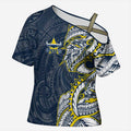 North Queensland Cowboys Cross Shoulder Shirt Polynesian Tribal Tattoo Pacific Sport Art