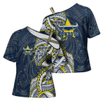 North Queensland Cowboys Cross Shoulder Shirt Polynesian Tribal Tattoo Pacific Sport Art