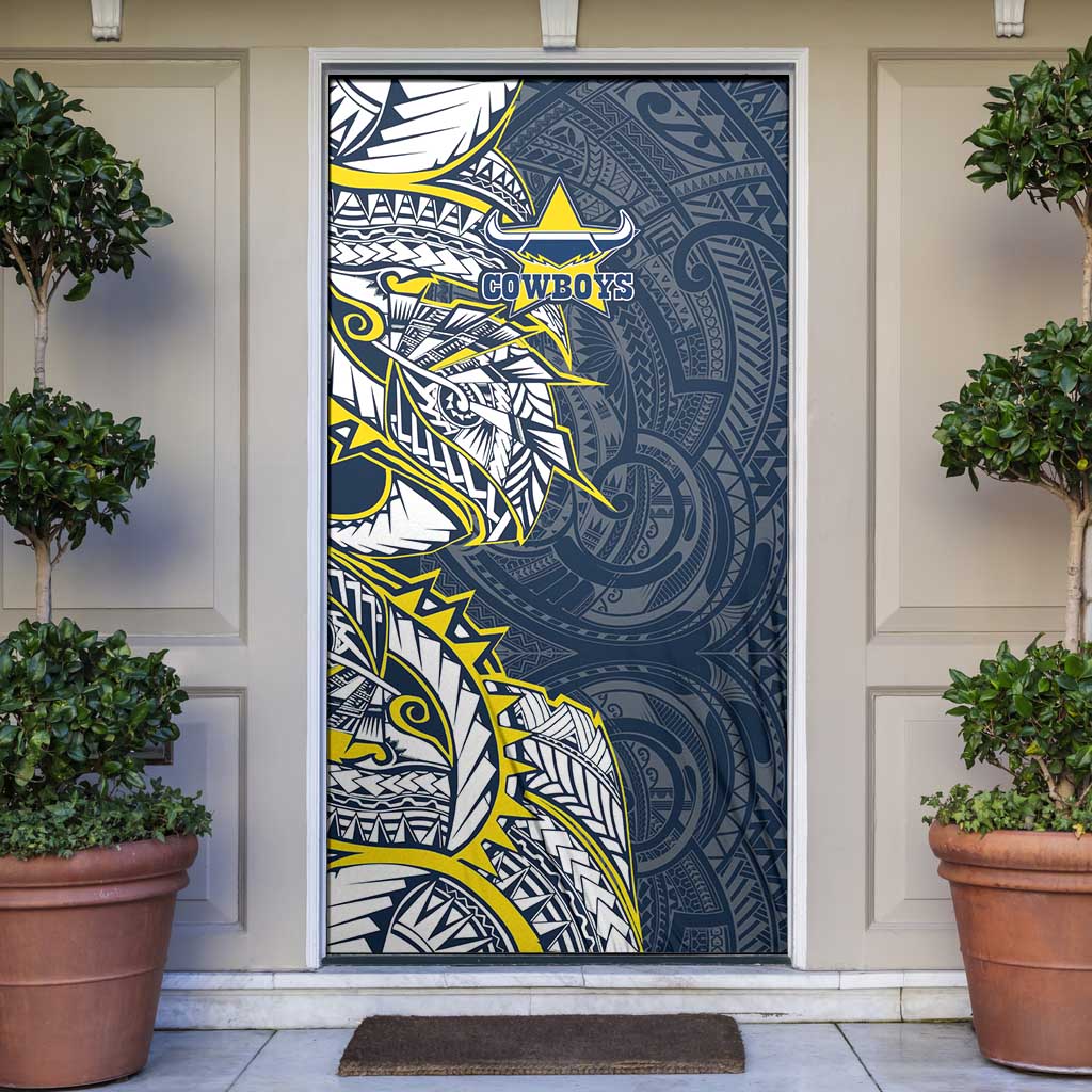 North Queensland Cowboys Door Cover Polynesian Tribal Tattoo Pacific Sport Art
